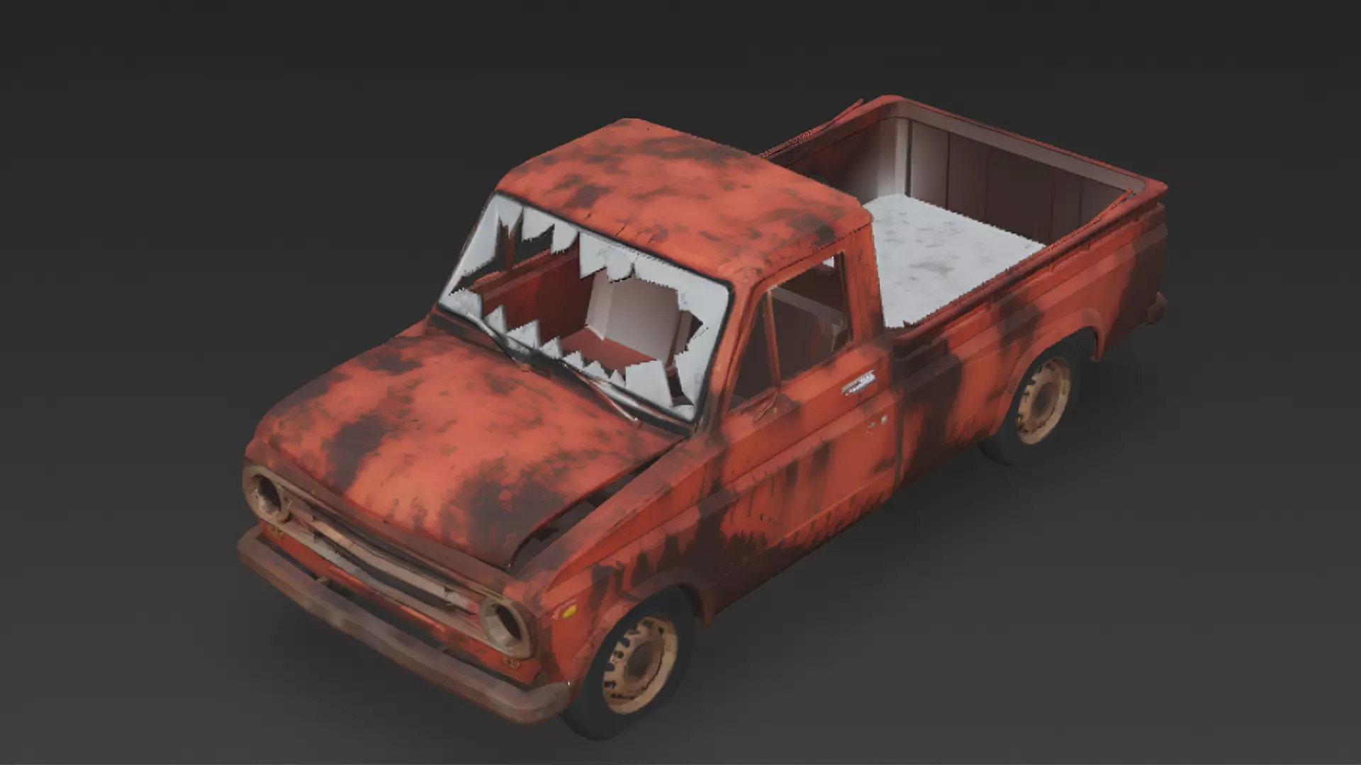 Abandoned Rusty Vehicles Pack 3D Models PBR 3D model_32