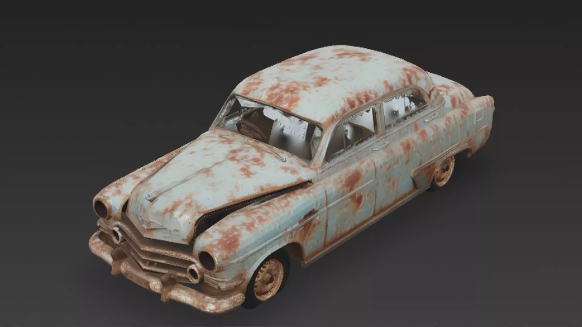 Abandoned Rusty Vehicles Pack 3D Models PBR 3D model_1