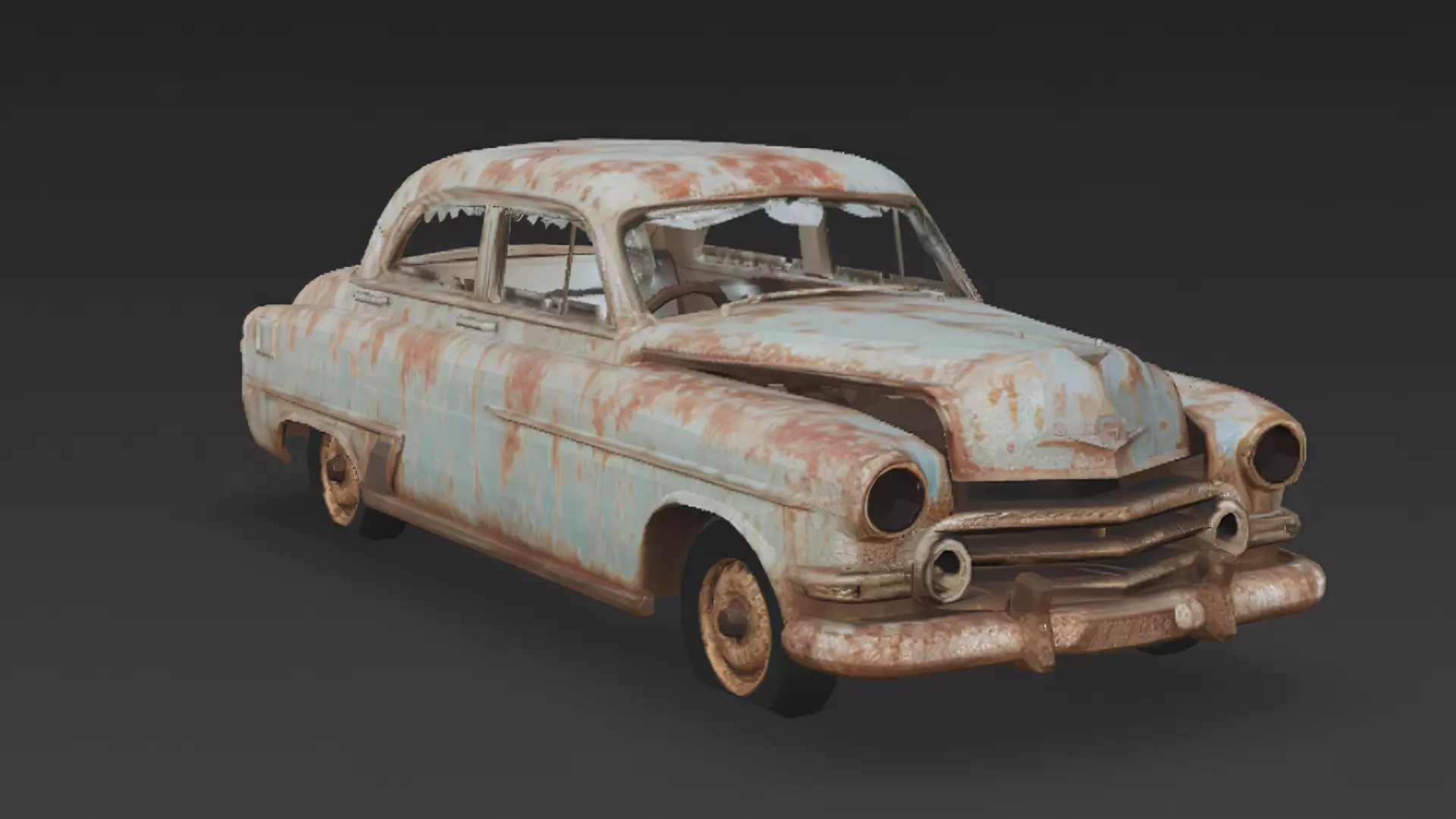 Abandoned Rusty Vehicles Pack 3D Models PBR 3D model_3
