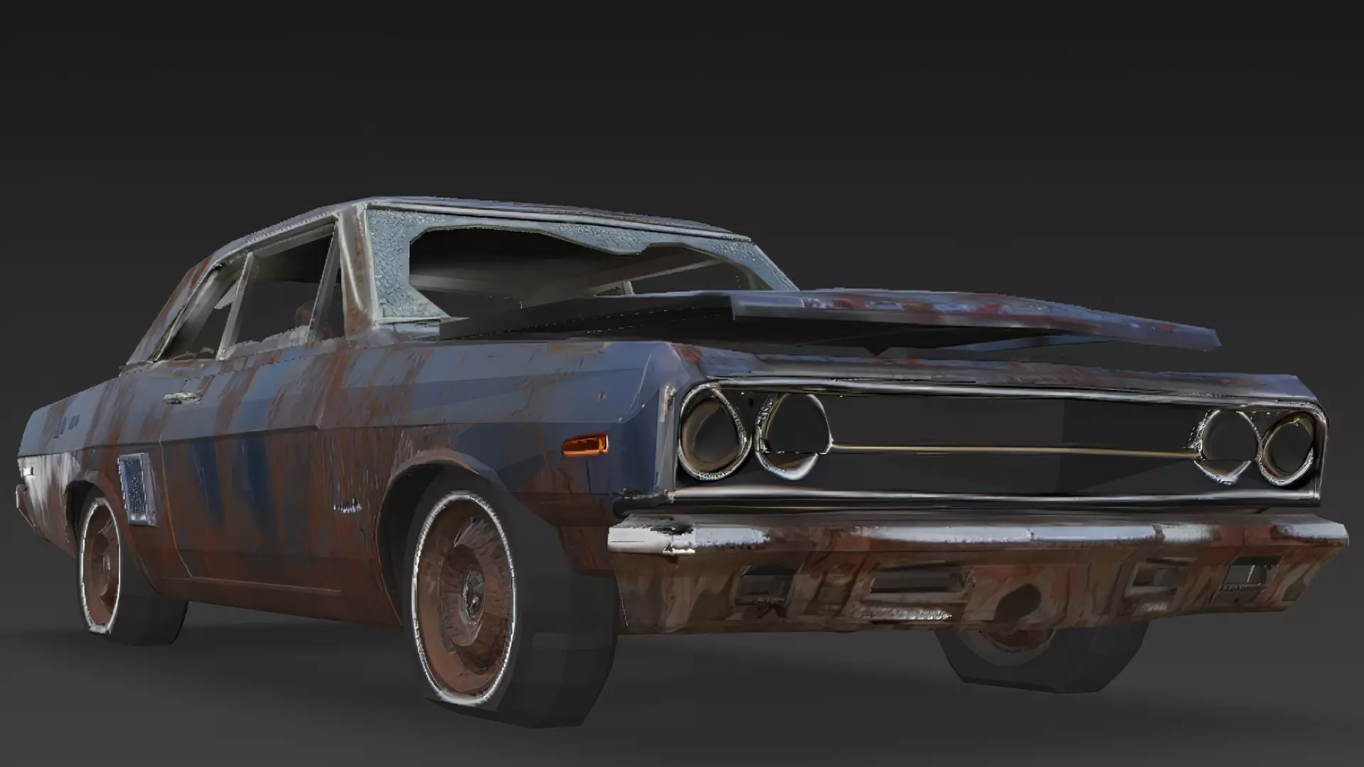 Abandoned Rusty Vehicles Pack 3D Models PBR 3D model_52