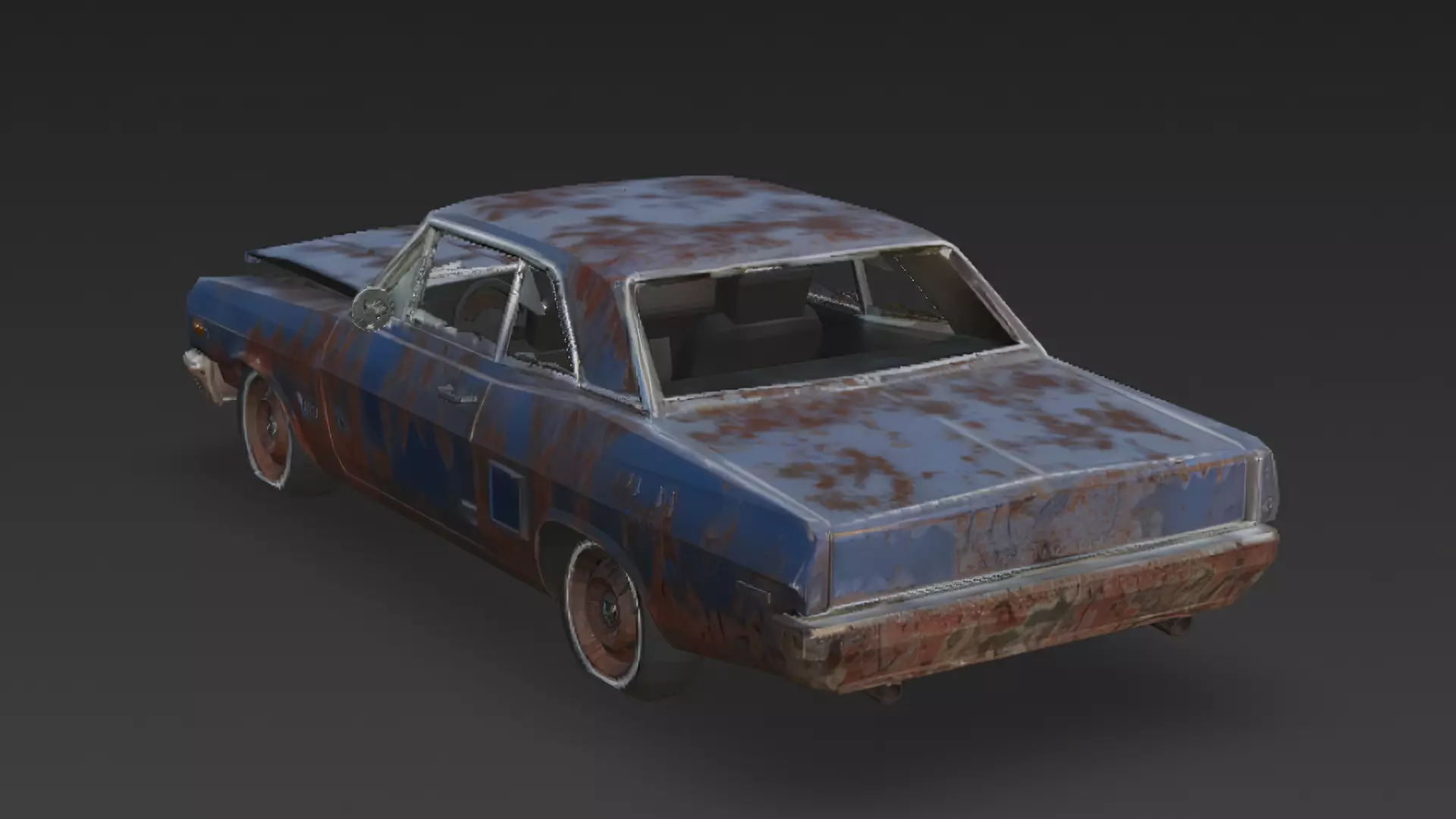 Abandoned Rusty Vehicles Pack 3D Models PBR 3D model_50
