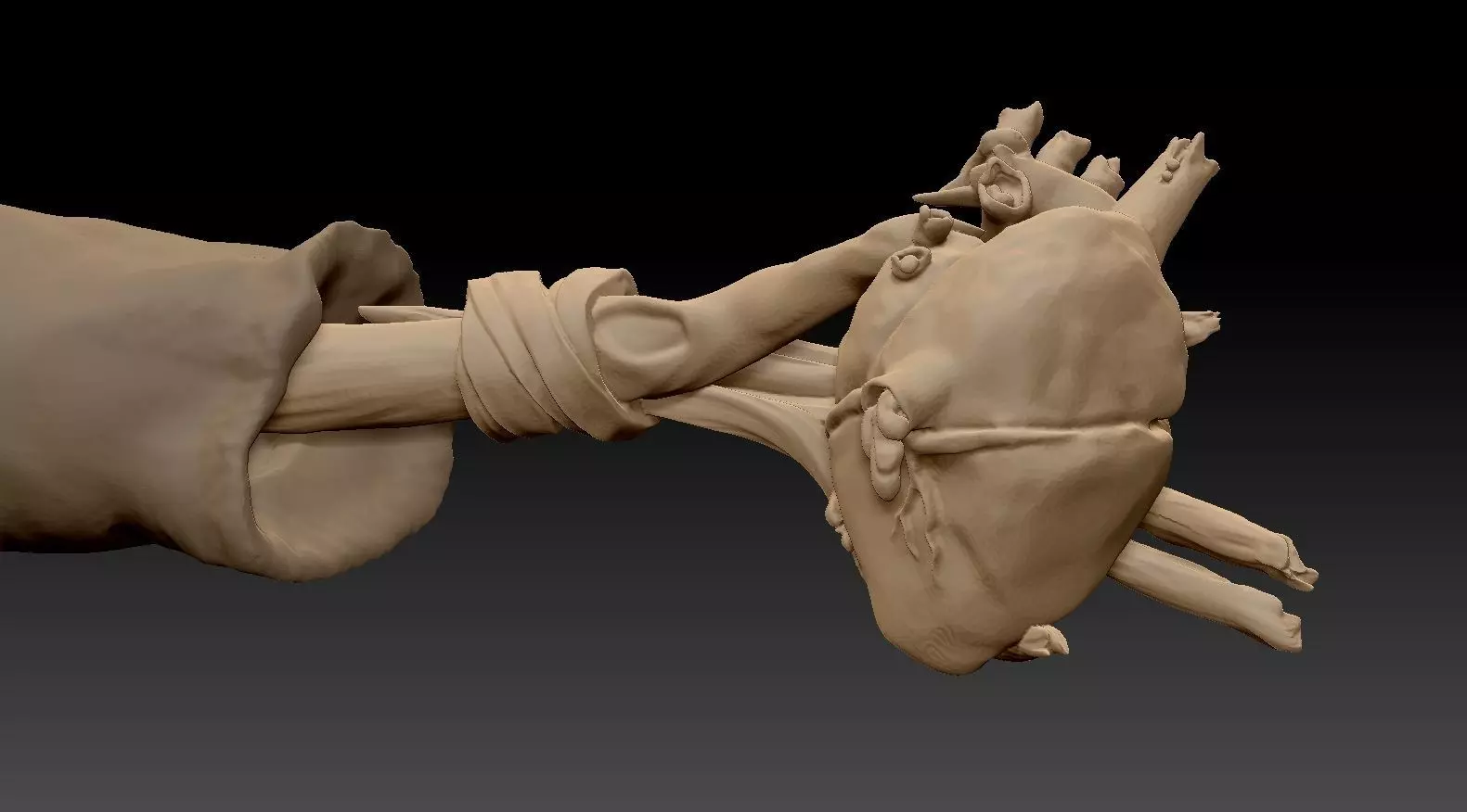 Scarecrow Kicking Pumpkin 3D print model_61