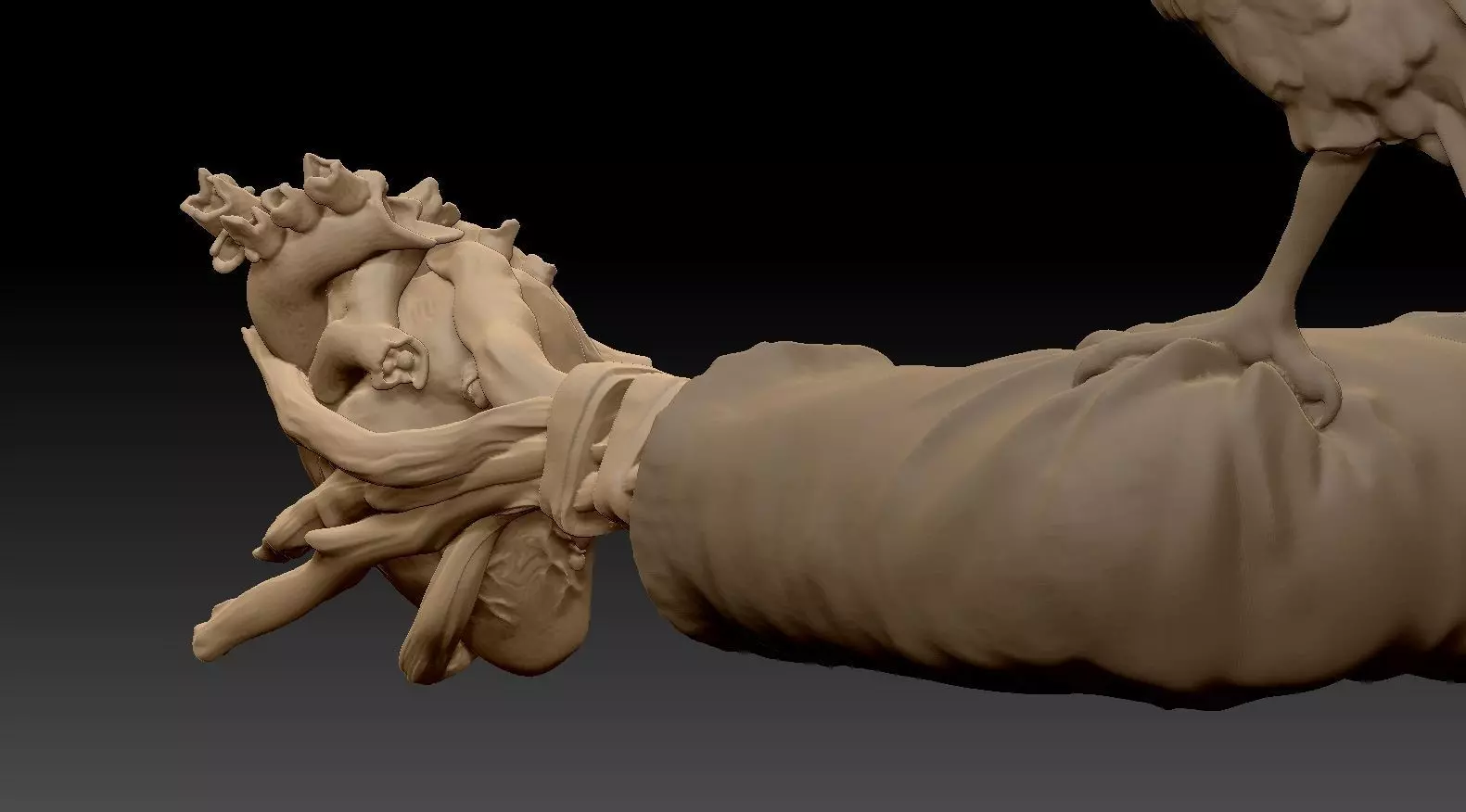 Scarecrow Kicking Pumpkin 3D print model_66