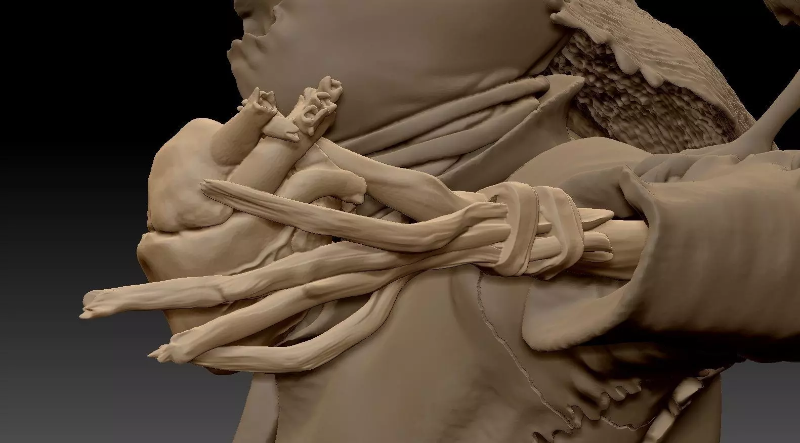 Scarecrow Kicking Pumpkin 3D print model_64