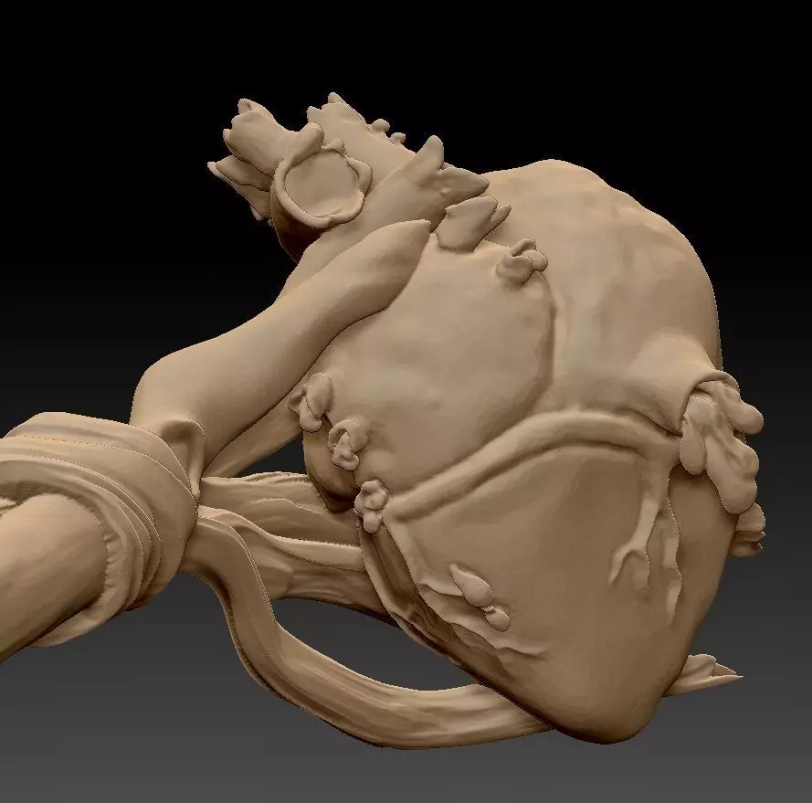 Scarecrow Kicking Pumpkin 3D print model_67