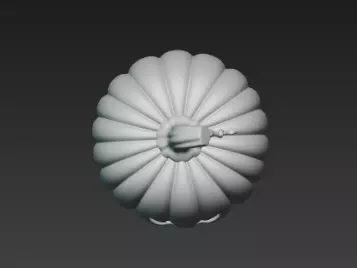 3D Model of Gray Jack O Lantern Pumpkin Halloween Decoration 3D print model_9