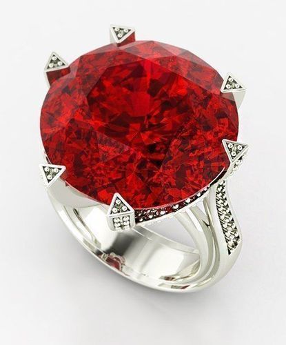 large stone ring 056 3D print model_1