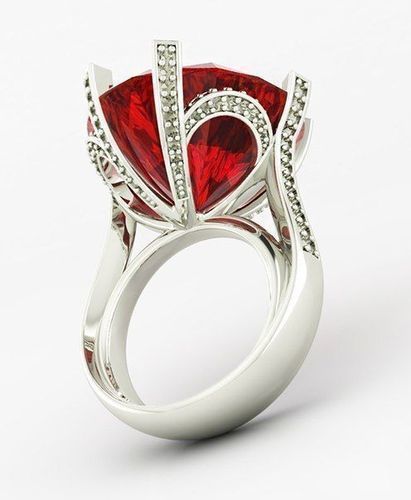 large stone ring 056 3D print model_2