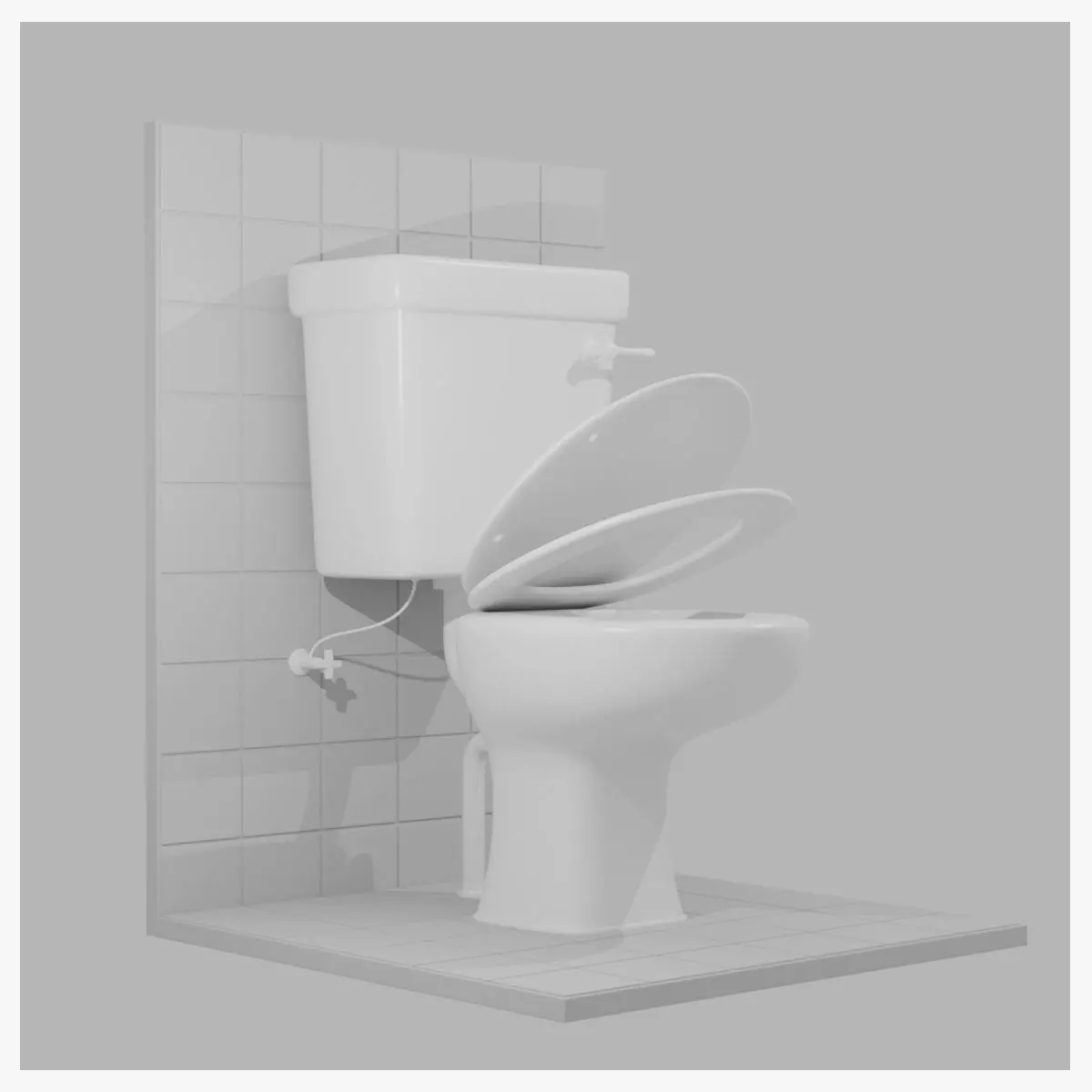 Western Toilet 3D print model_0