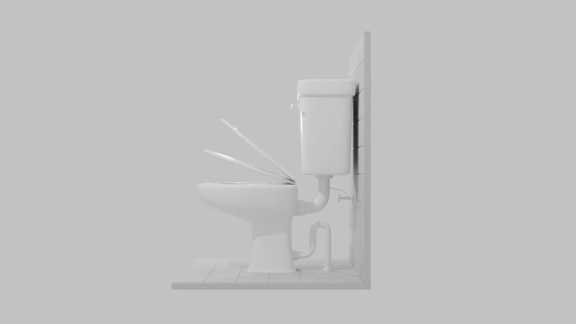 Western Toilet 3D print model_4