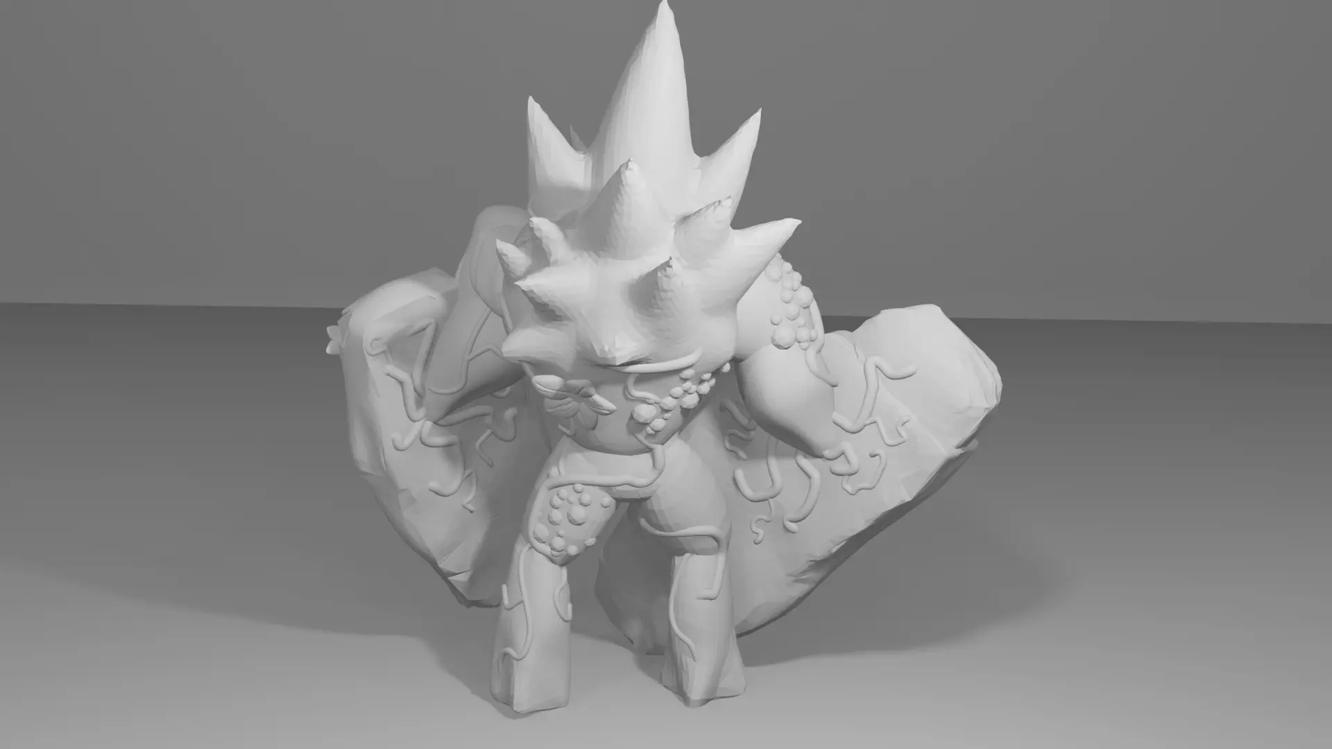 shield flower zombie 3D print model_4