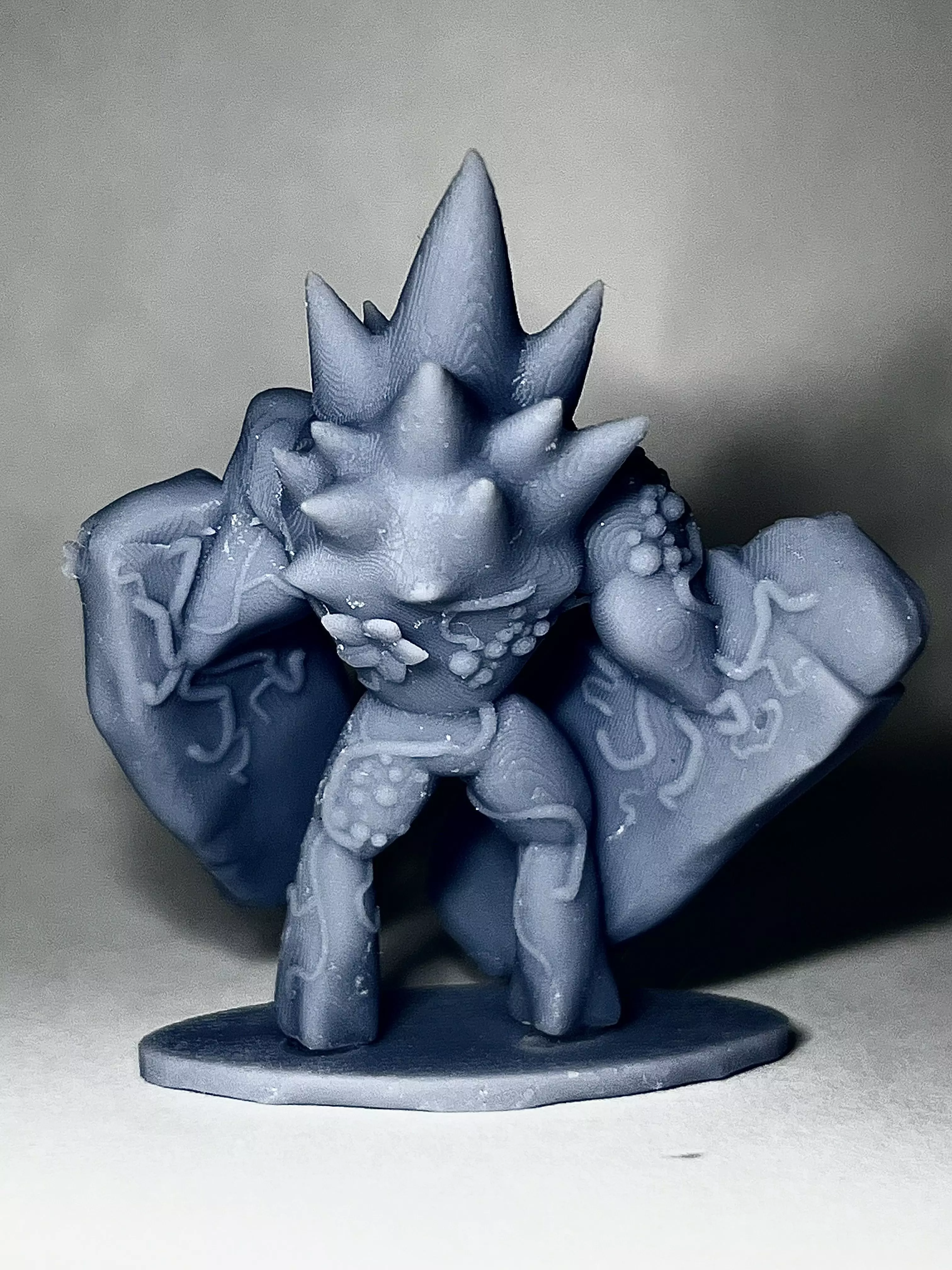 shield flower zombie 3D print model_1