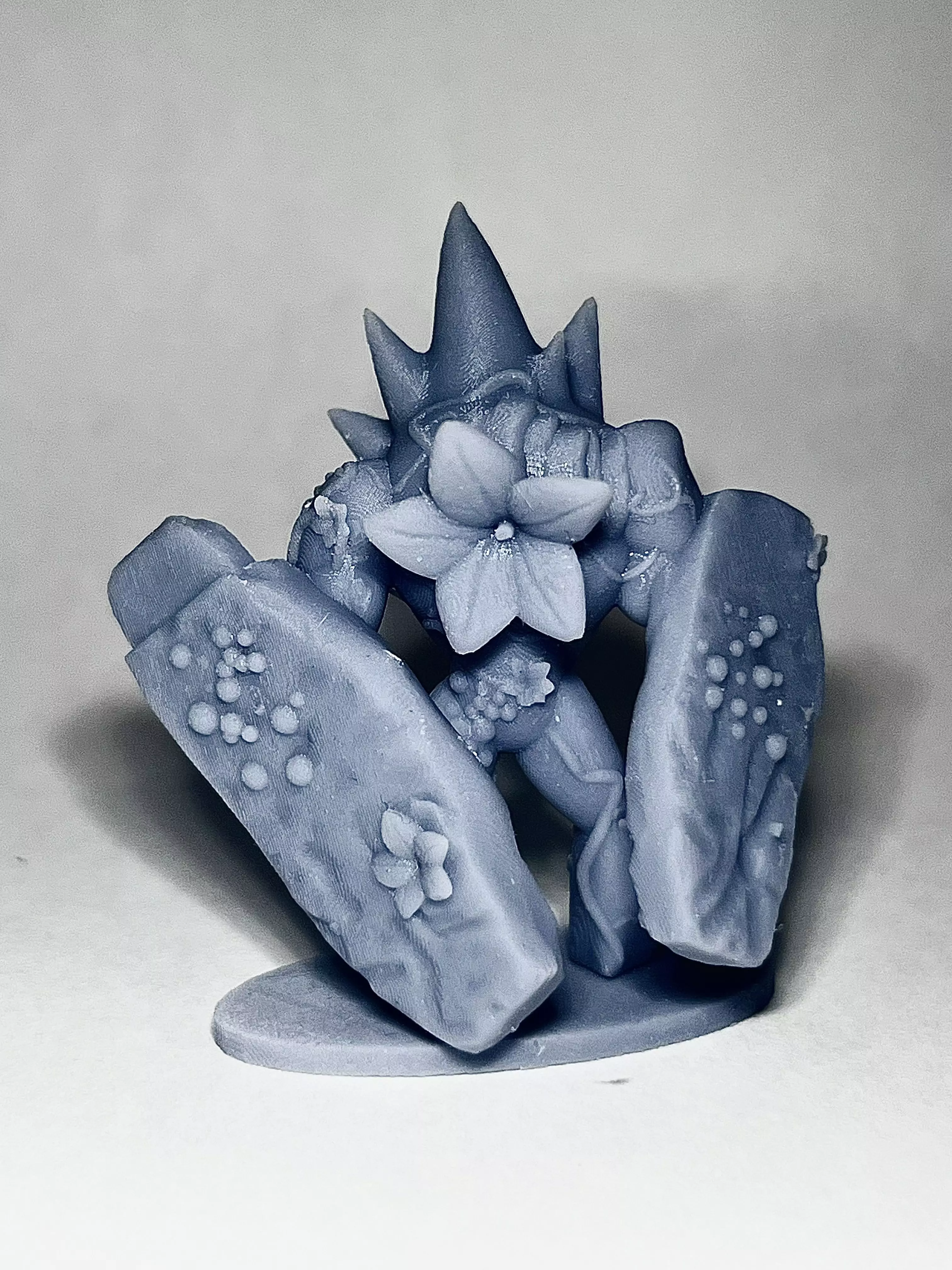 shield flower zombie 3D print model_0