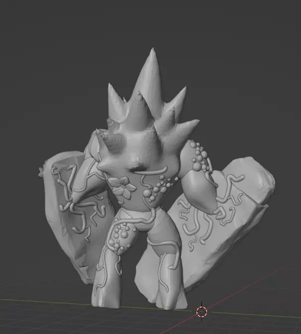 shield flower zombie 3D print model_5