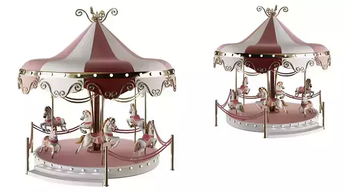 Carousel with horses
