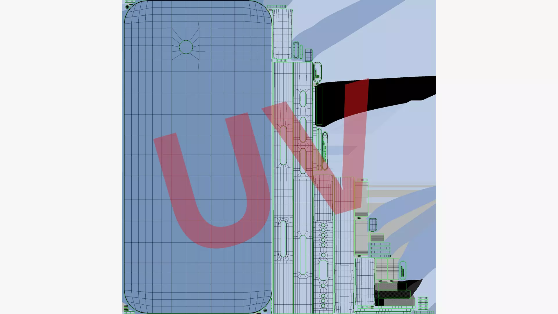 Apple iPhone 17 Mist Blue 3D model_20