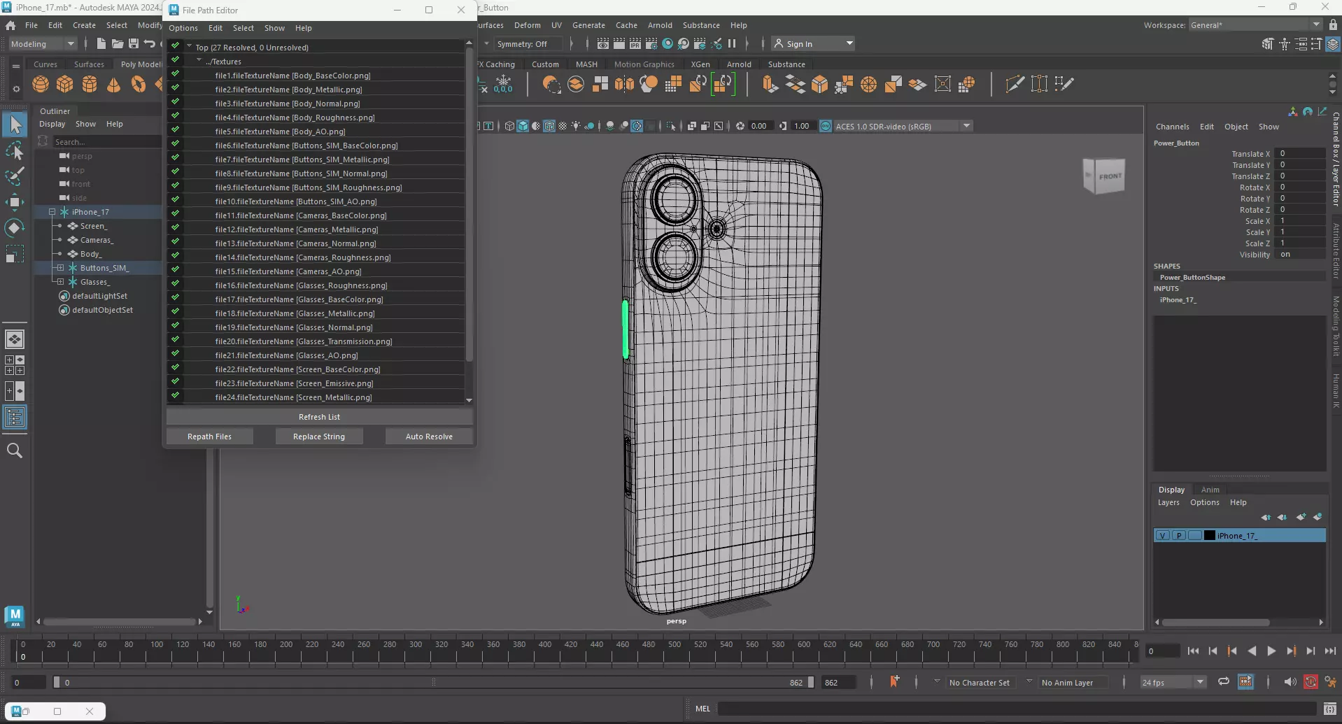 Apple iPhone 17 Lavender 3D model_18