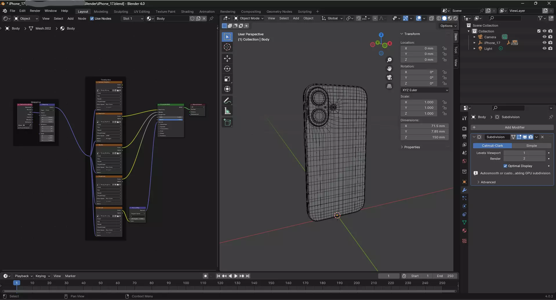 Apple iPhone 17 Lavender 3D model_17