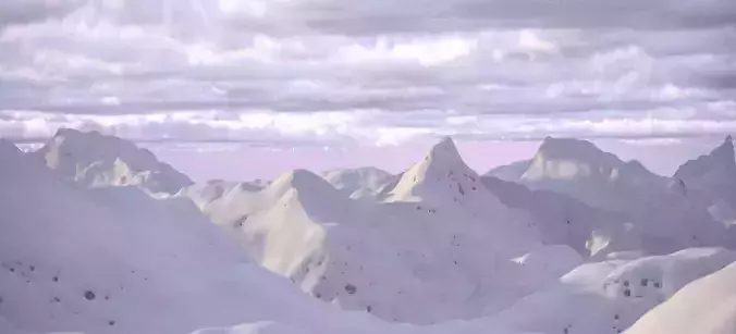 THE ALPS WINTER LANDSCAPE 2024