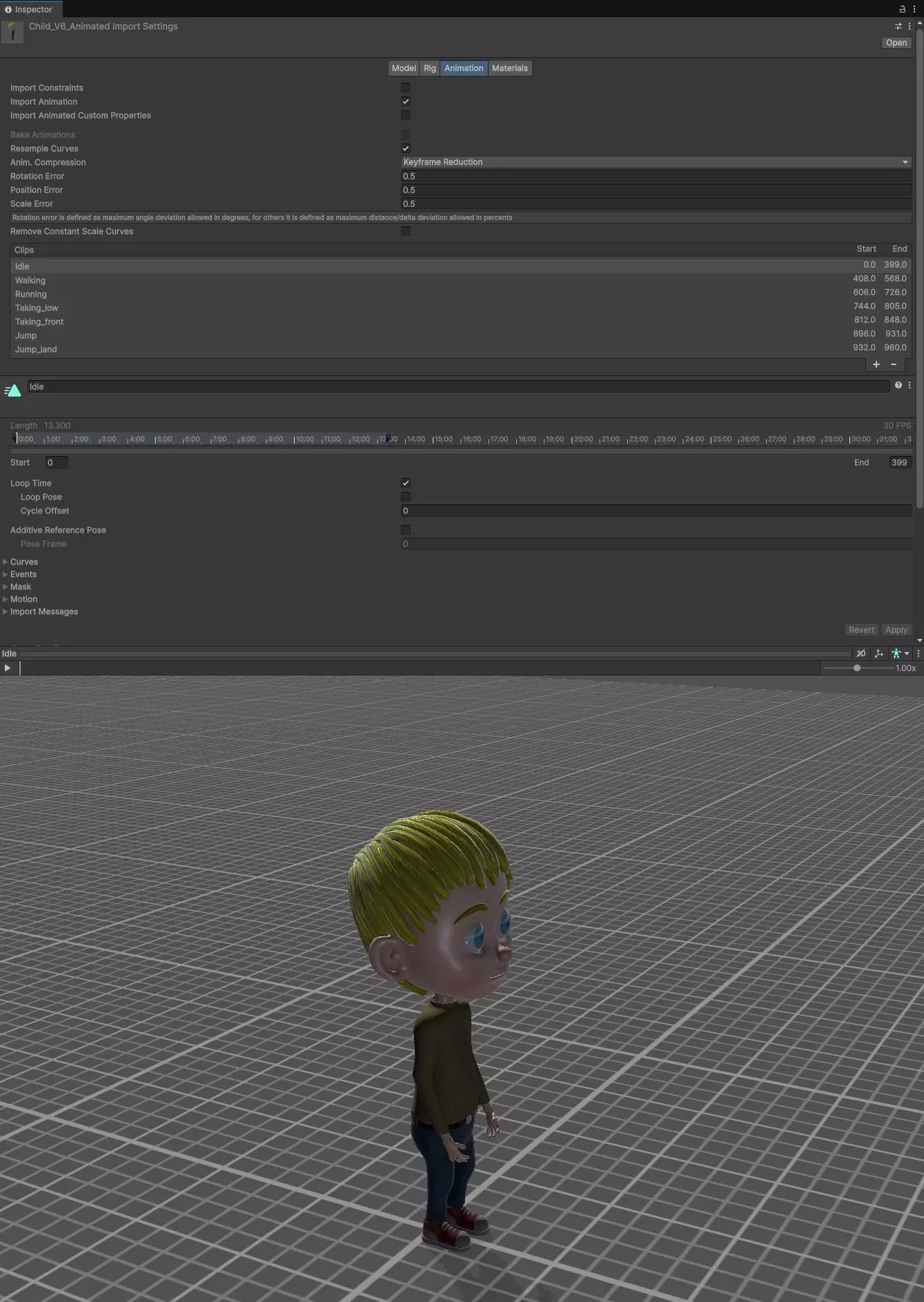 Child Rigged Low-poly 3D model_10