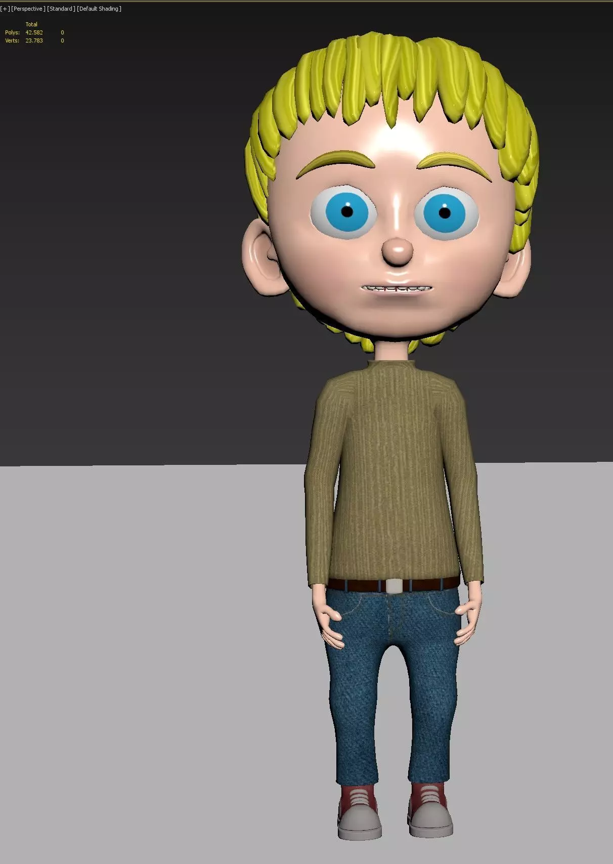 Child Rigged Low-poly 3D model_1