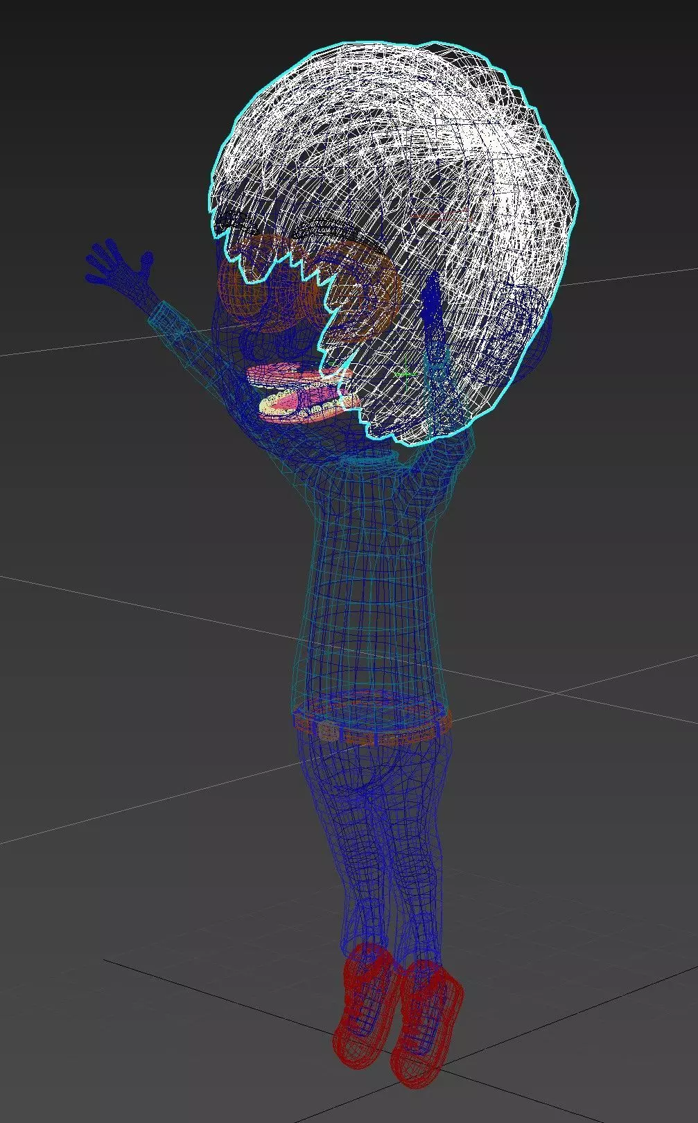 Child Rigged Low-poly 3D model_6