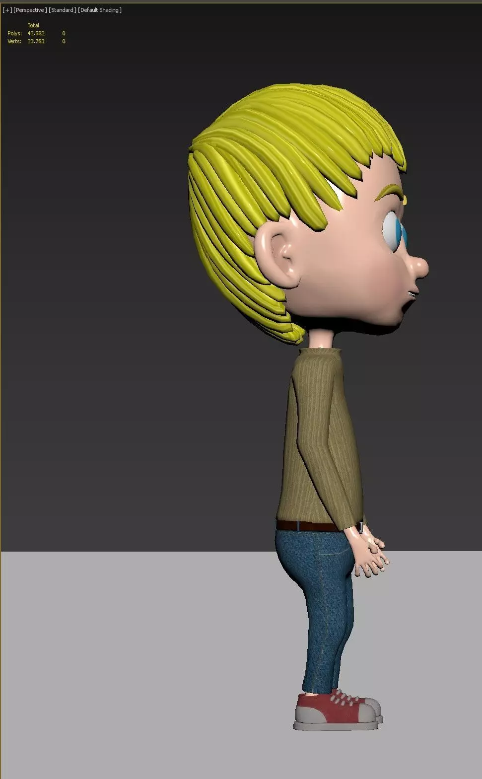 Child Rigged Low-poly 3D model_2