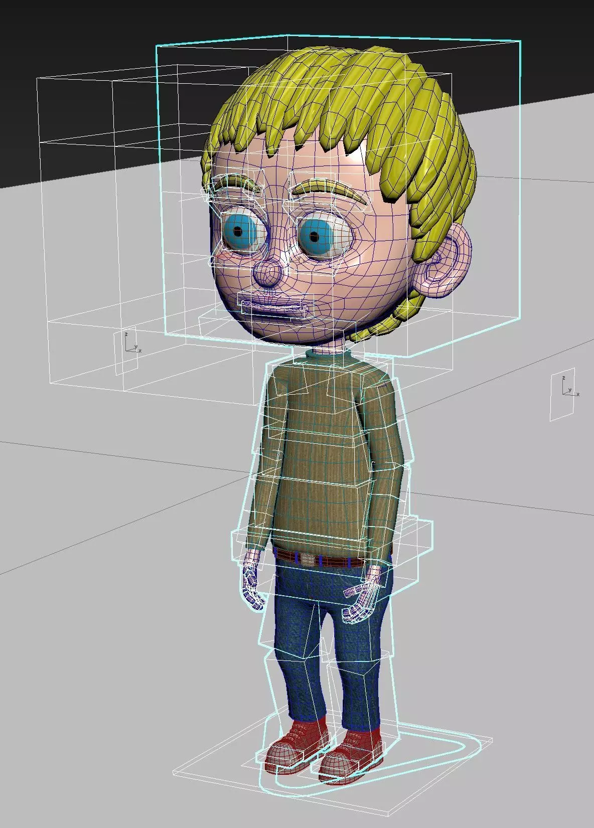 Child Rigged Low-poly 3D model_0