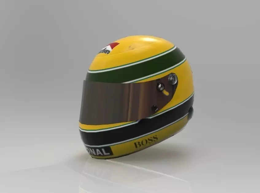 1990  HELMET LOW POLY Low-poly 3D model_0