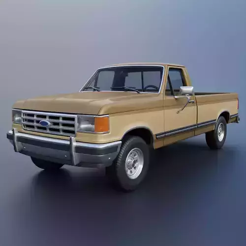 Pickup Truck F-150 Long Bed 1987 3D print model
