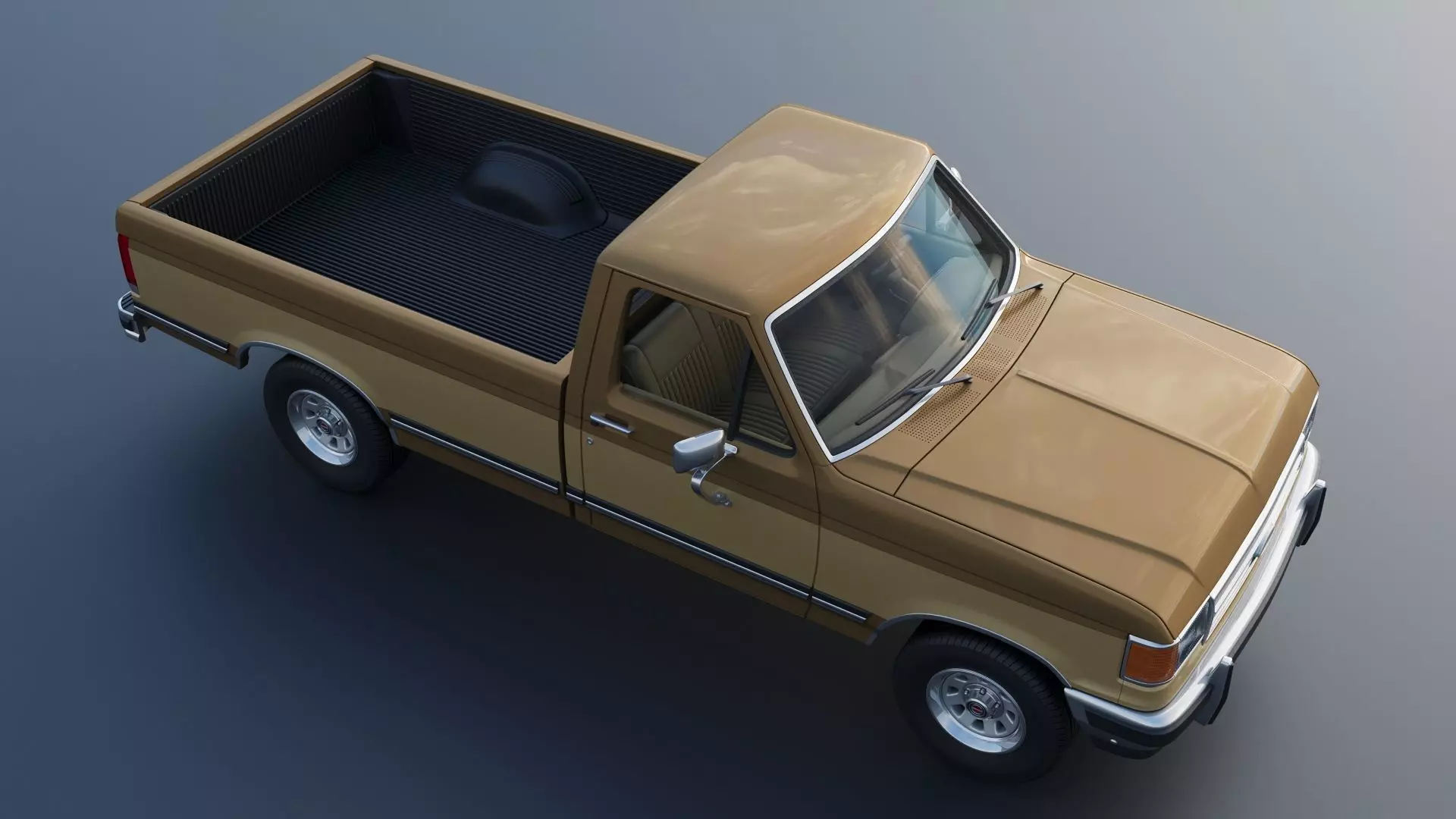 Pickup Truck F-150 Long Bed 1987 3D print model_11