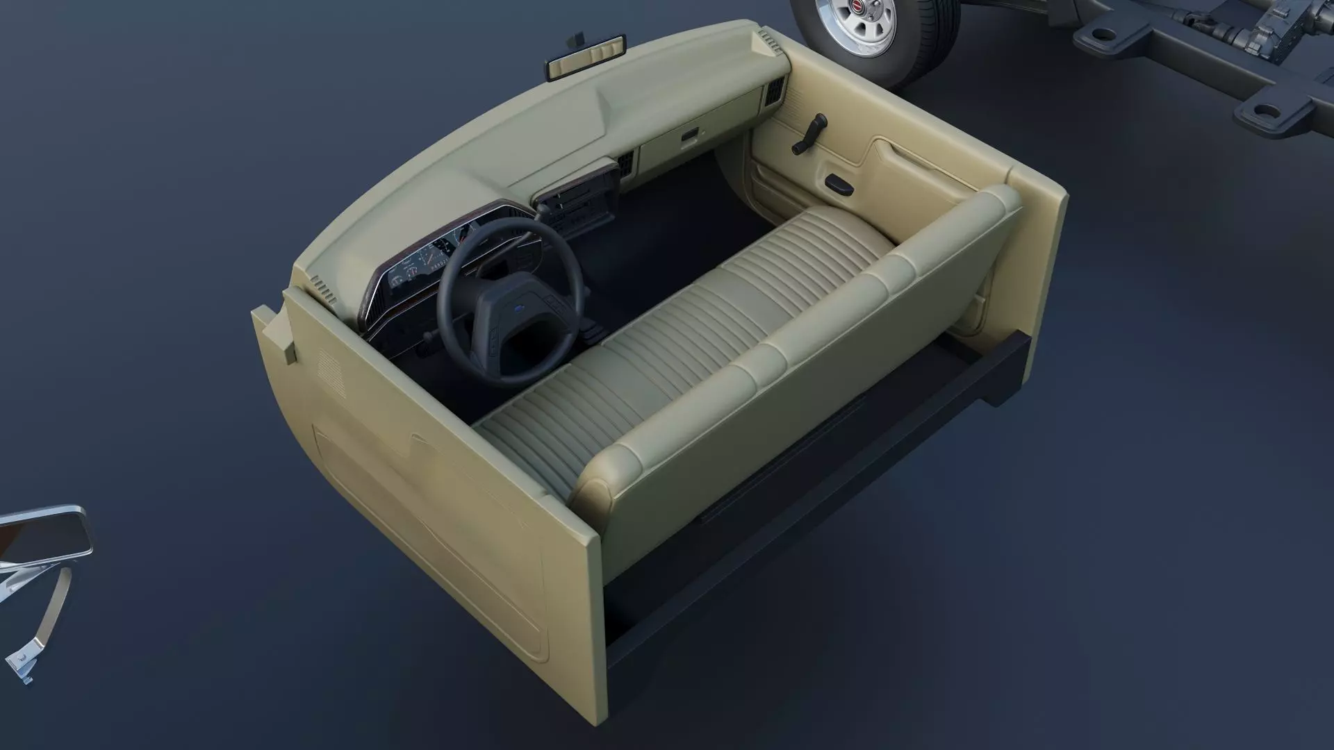 Pickup Truck F-150 Long Bed 1987 3D print model_24