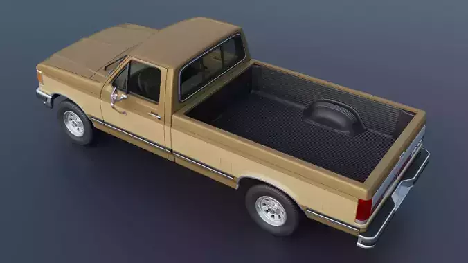 Pickup Truck F-150 Long Bed 1987 3D print model 6