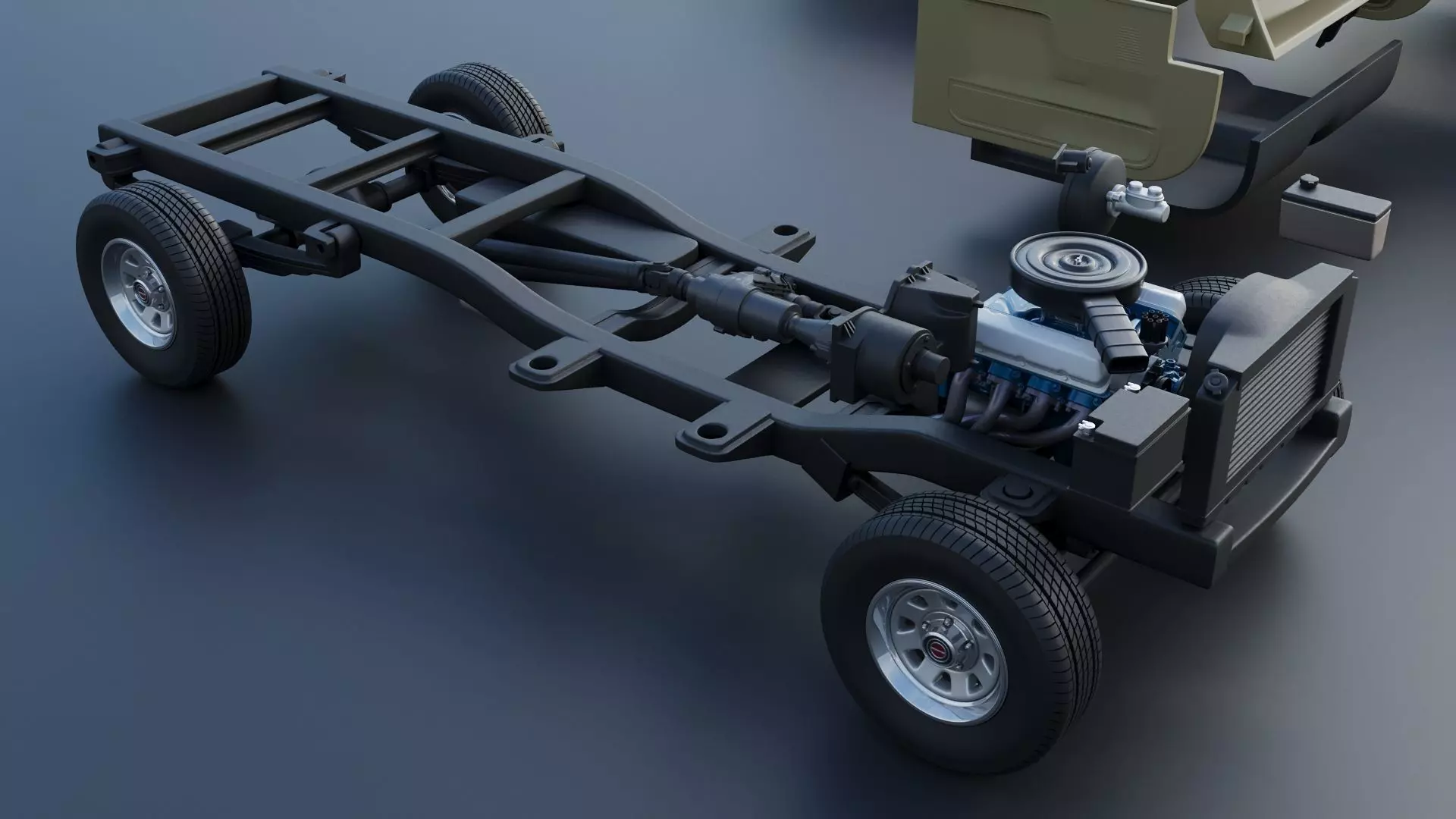 Pickup Truck F-150 Long Bed 1987 3D print model_29