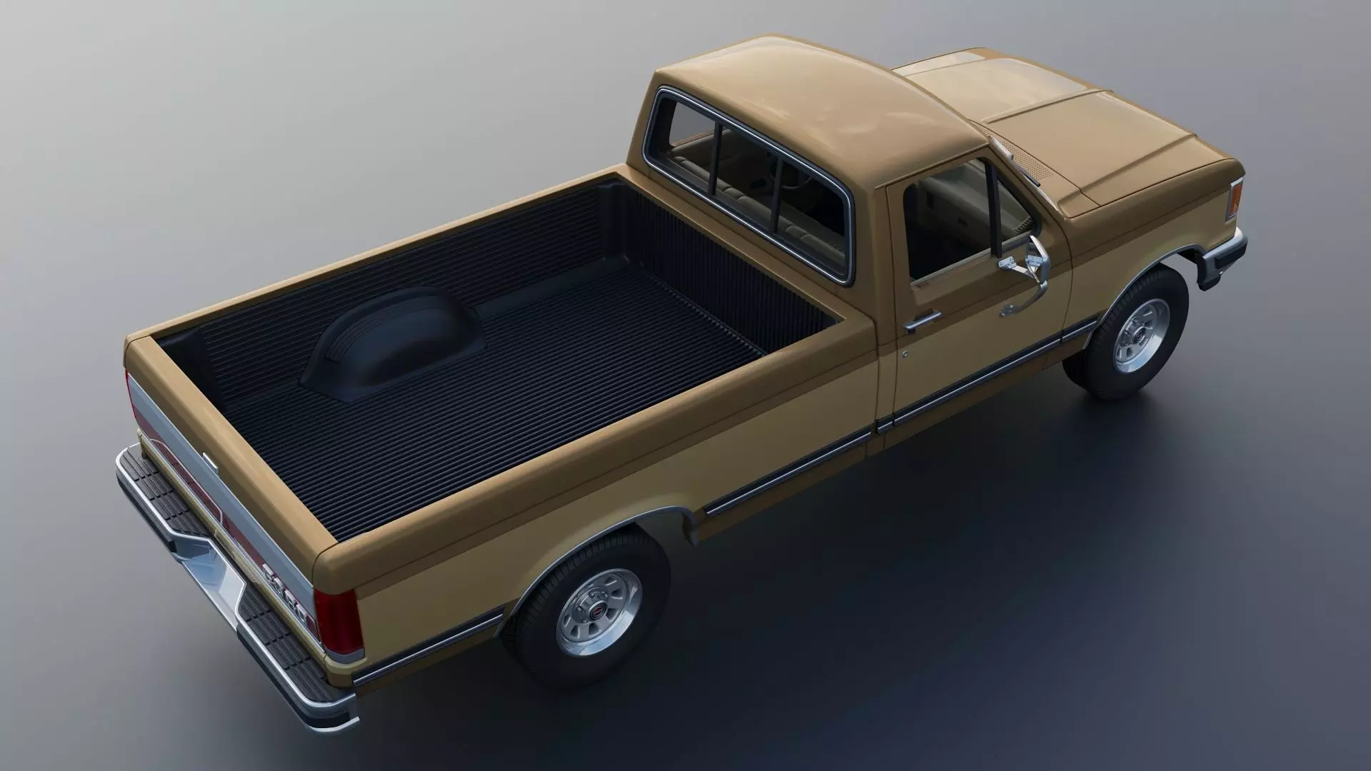 Pickup Truck F-150 Long Bed 1987 3D print model_7