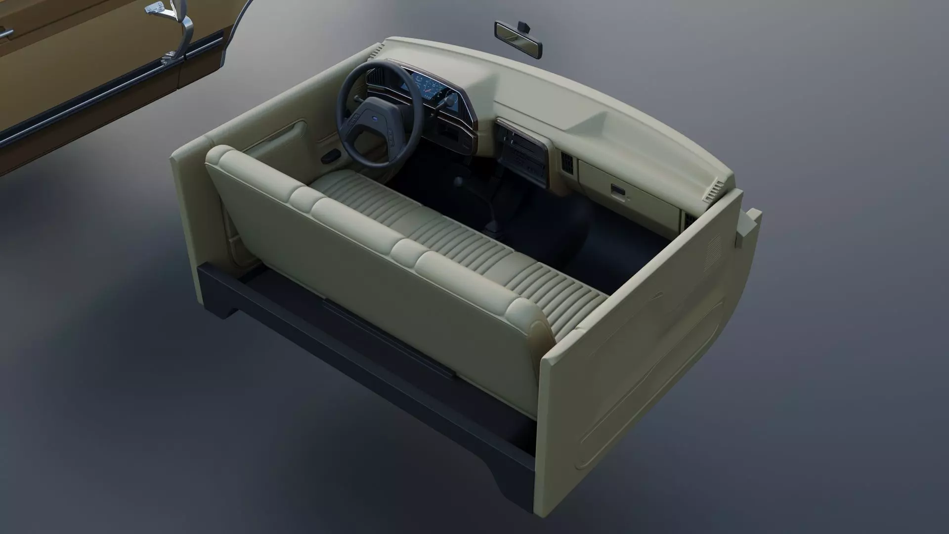 Pickup Truck F-150 Long Bed 1987 3D print model_23