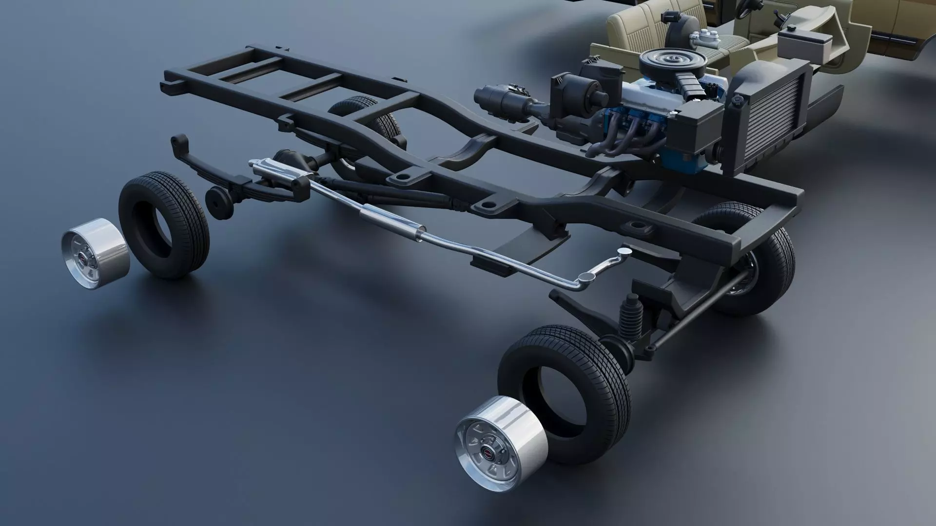 Pickup Truck F-150 Long Bed 1987 3D print model_30