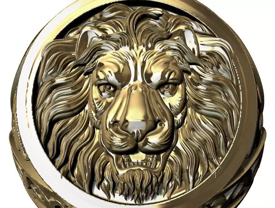LION RING 3D print model_4