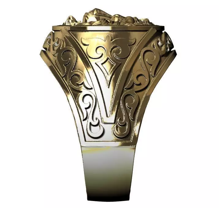 LION RING 3D print model_3