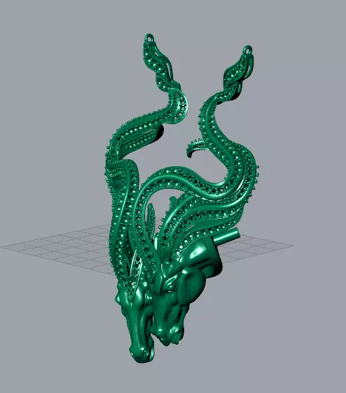 magerit wild sprit horses 3D print model_5