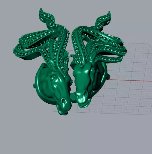 magerit wild sprit horses 3D print model_1