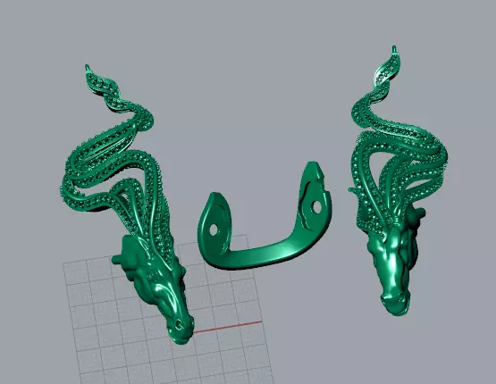 magerit wild sprit horses 3D print model_8