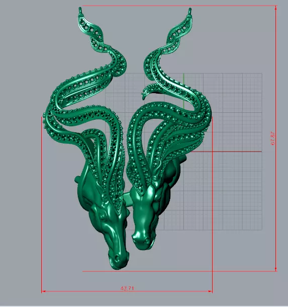 magerit wild sprit horses 3D print model_6