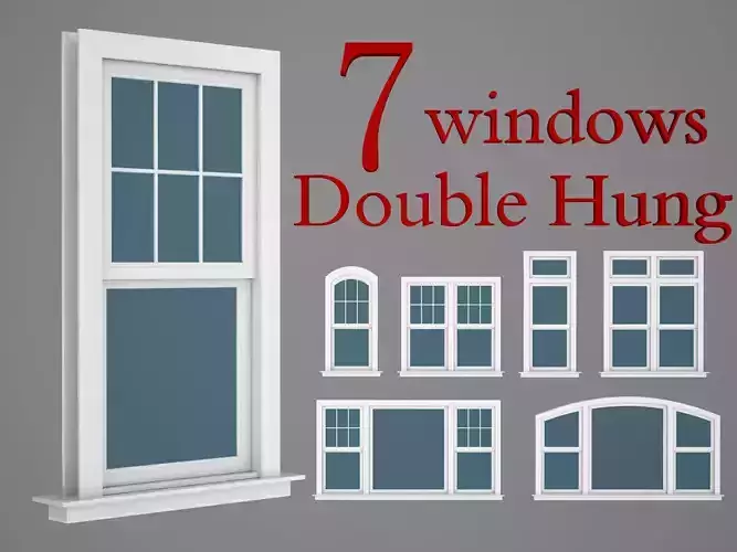 Double hung windows wood collection 