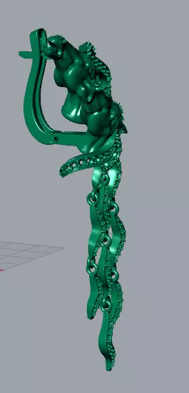 magerit wild spirit horses earrings 3D print model_2