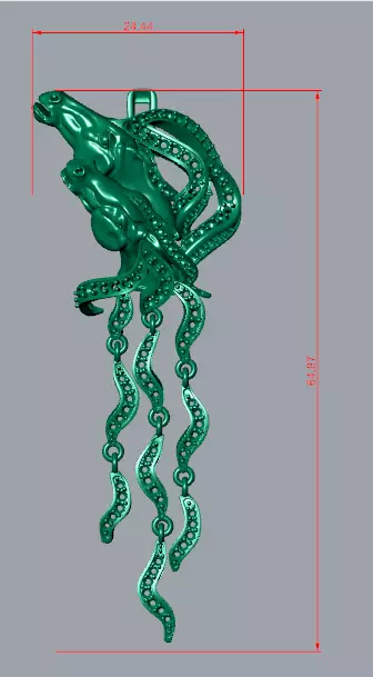 magerit wild spirit horses earrings 3D print model_5