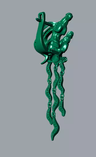 magerit wild spirit horses earrings 3D print model_4