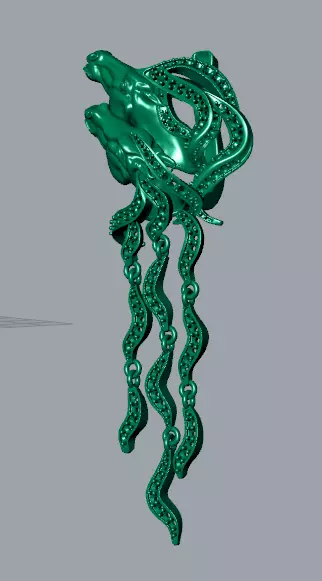 magerit wild spirit horses earrings 3D print model_1