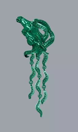 magerit wild spirit horses earrings 3D print model_0