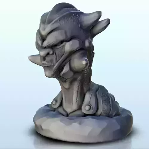 Set of six alien creatures busts 13 - Future Sci-Fi SF Post apoc